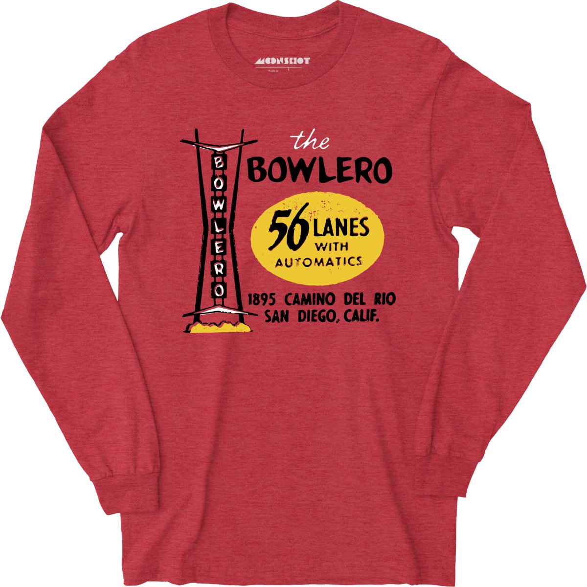 The Bowlero - San Diego, CA - Vintage Bowling Alley - Long Sleeve