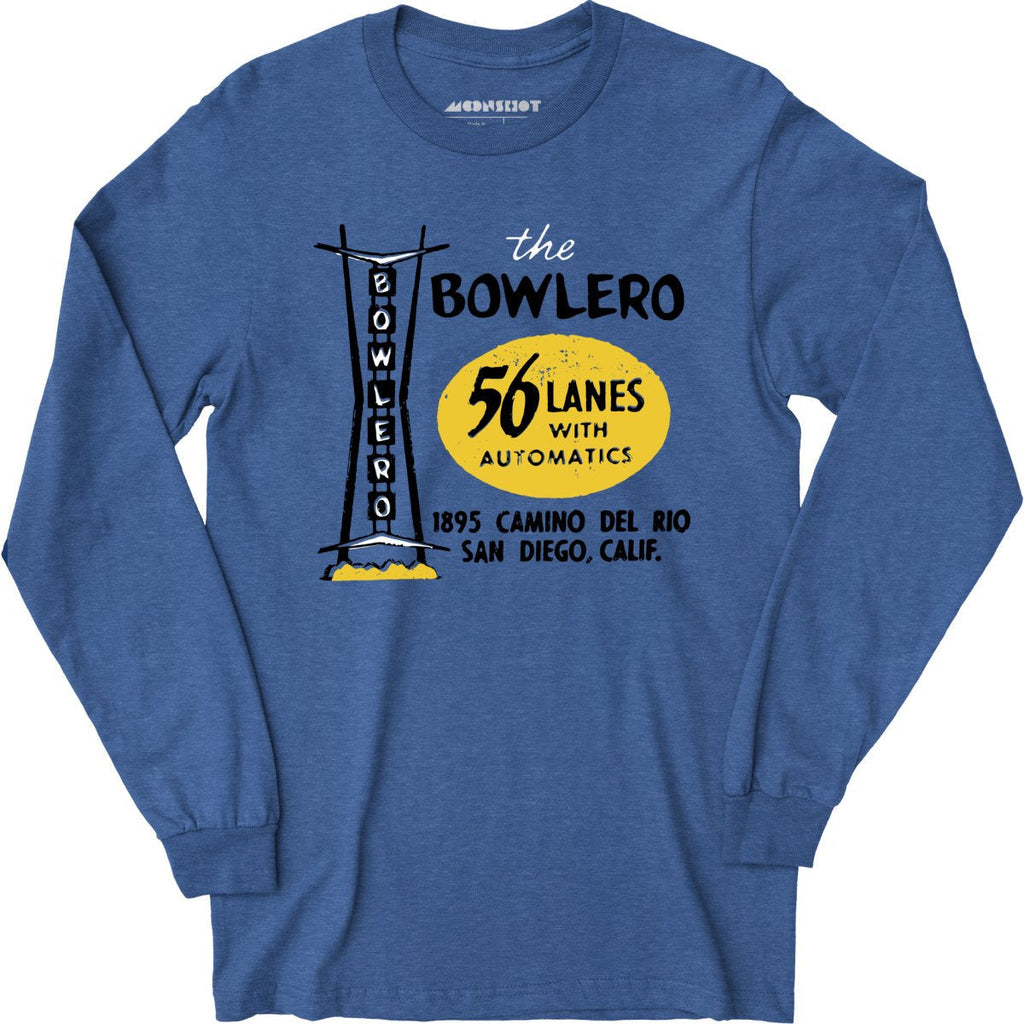 The Bowlero - San Diego, CA - Vintage Bowling Alley - Long Sleeve