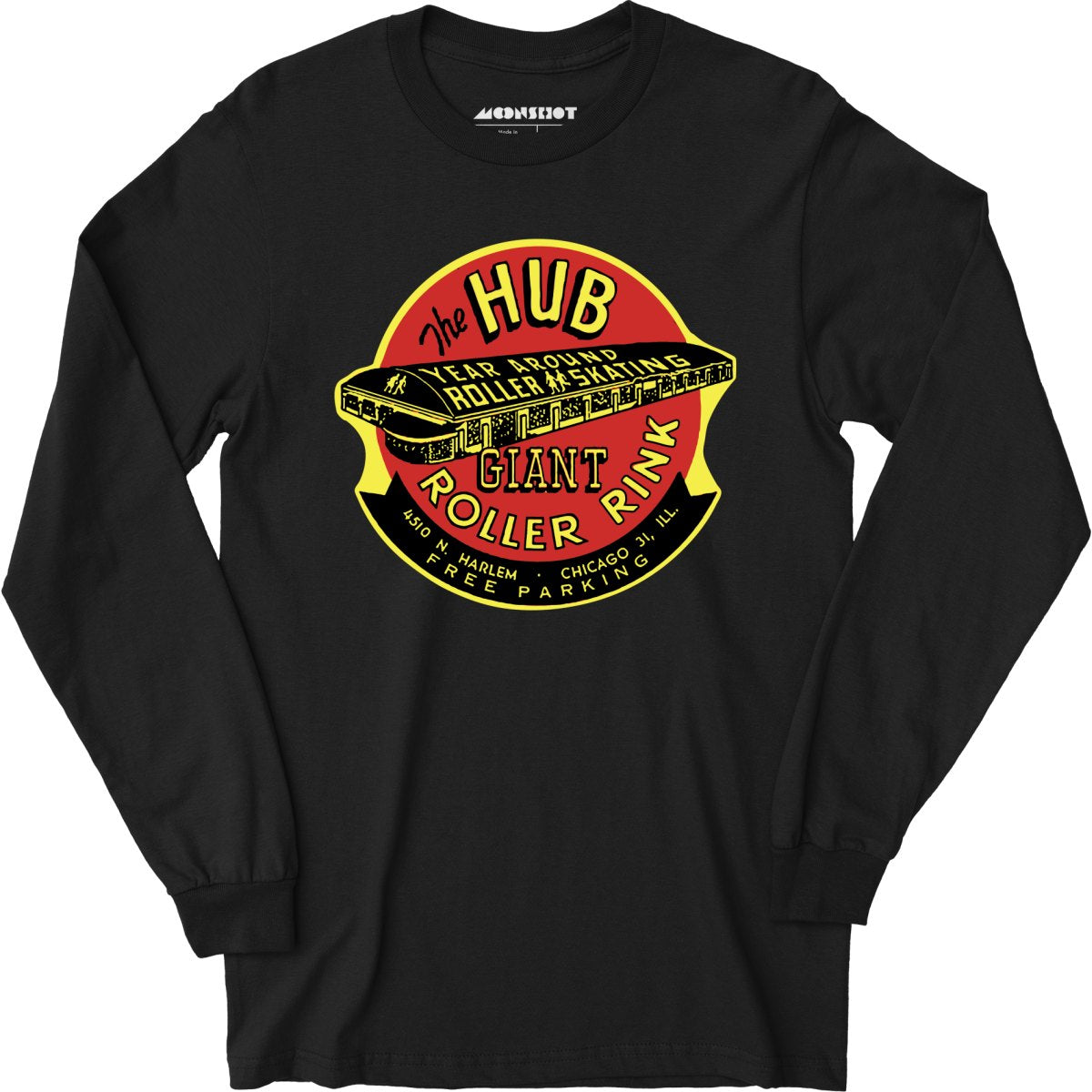 The Hub Roller Rink - Chicago, Illinois - Vintage Roller Rink - Long Sleeve