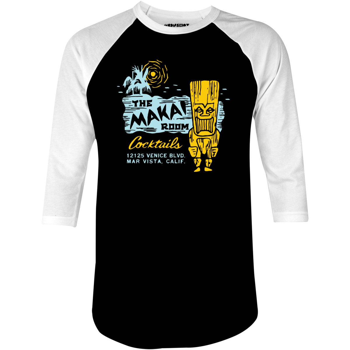 The Makai Room - Los Angeles, CA - Vintage Tiki Bar - 3/4 Sleeve Raglan