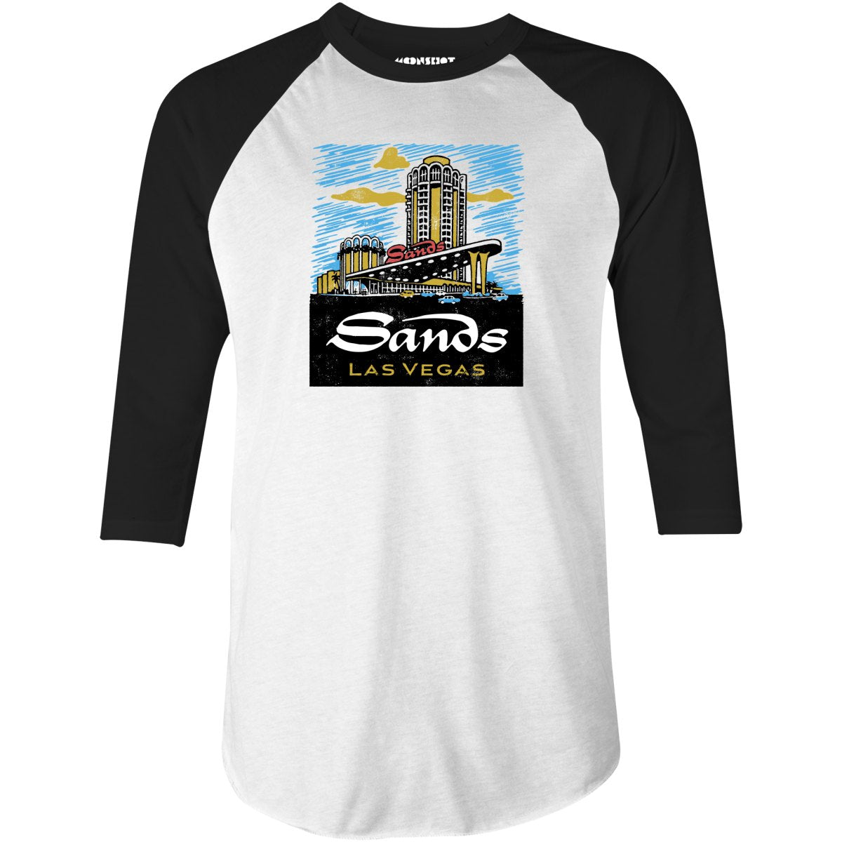 The Sands - Vintage Las Vegas - 3/4 Sleeve Raglan
