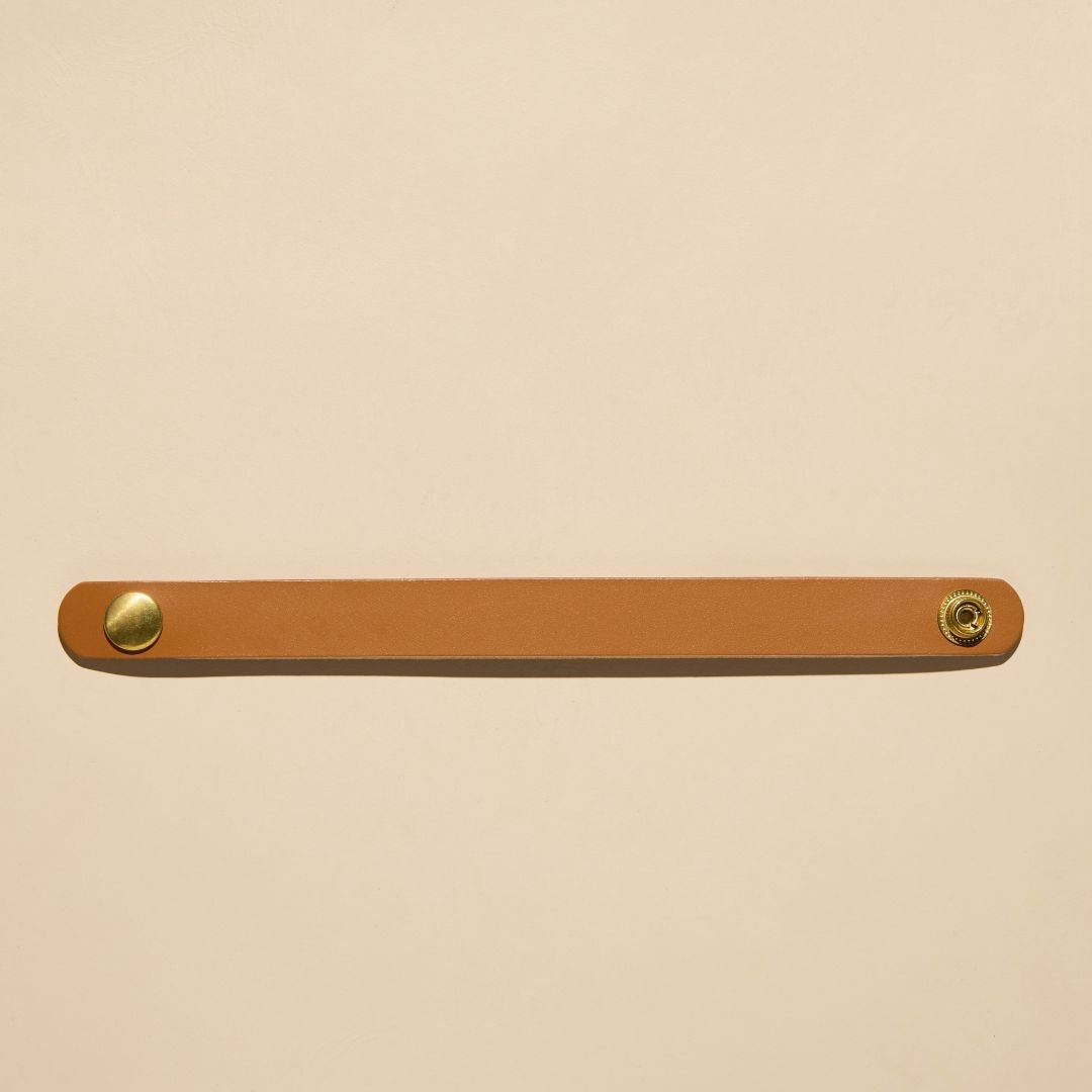 London Tan Thin Leather Cuff Bracelet