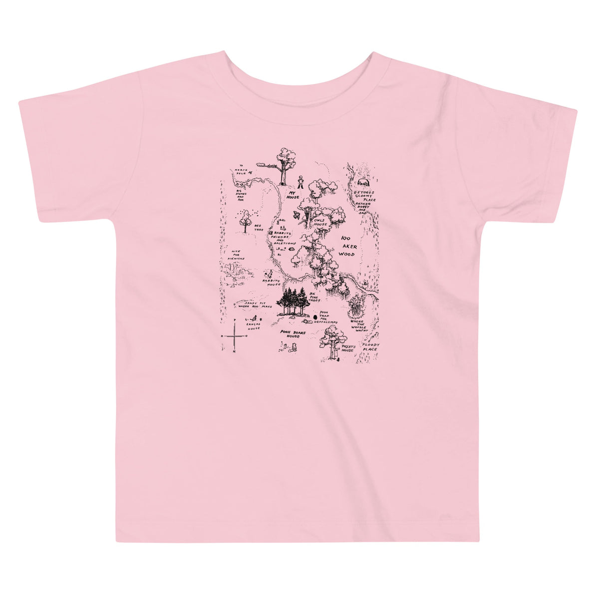 100 Acre Map Kid's Toddler Tee