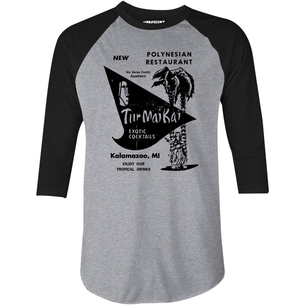 Tur Mai Kai - Kalamazoo, MI - Vintage Tiki Bar - 3/4 Sleeve Raglan