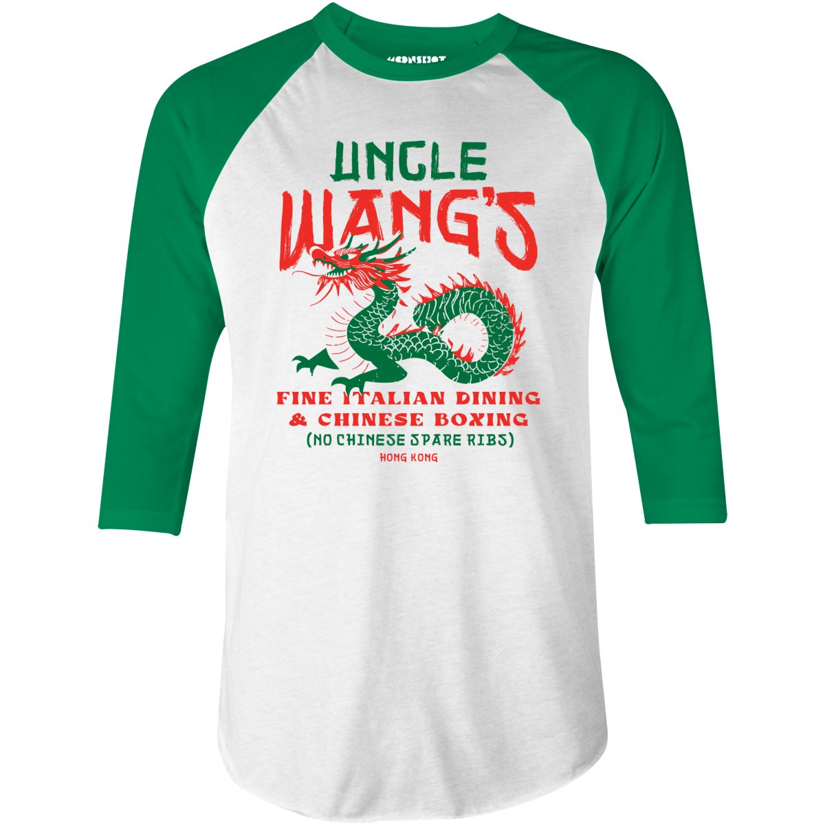 Uncle Wang's Fine Italian Dining & Chinese Boxing - 3/4 Sleeve Raglan