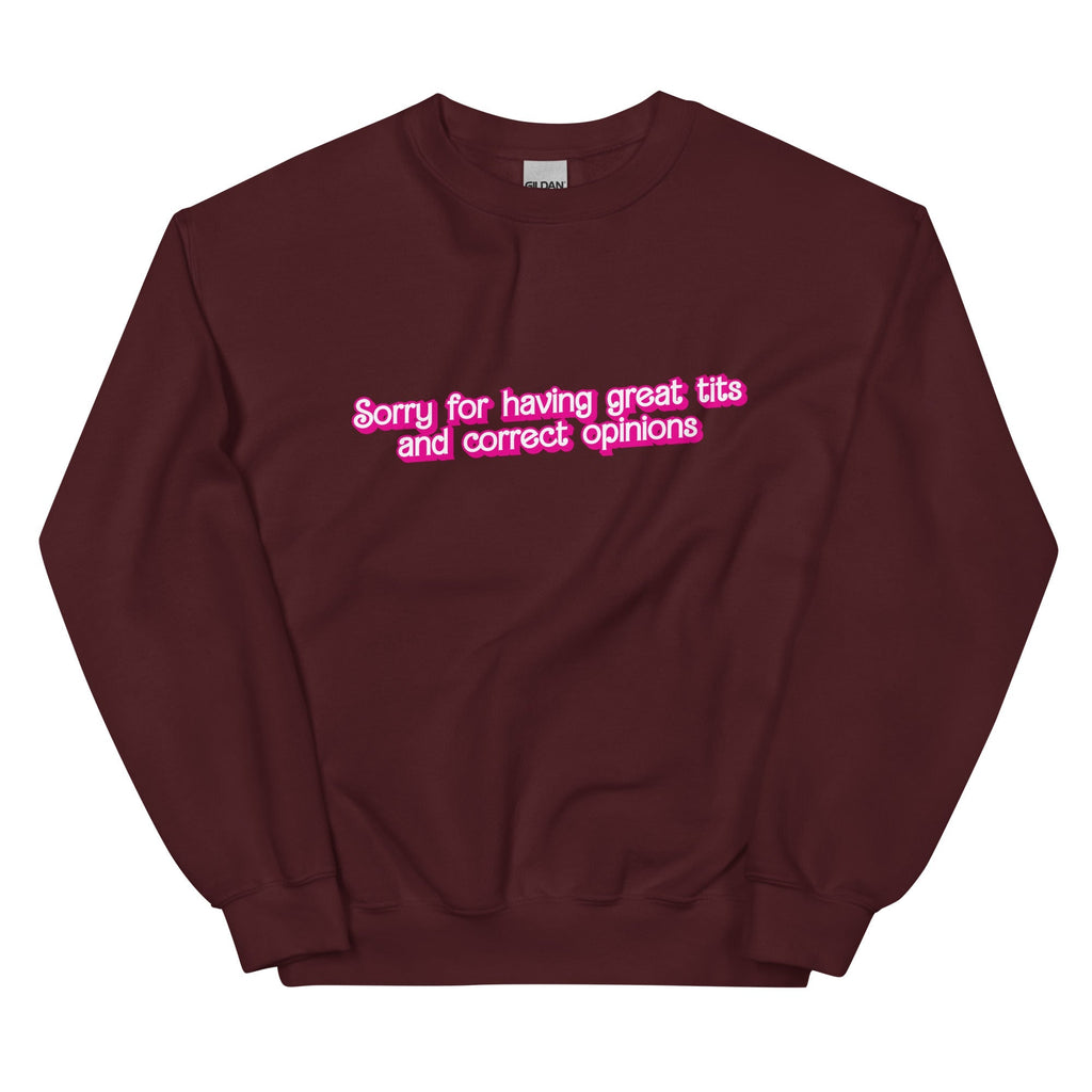 Great Tits and Correct Opinions (Pink Font) Unisex