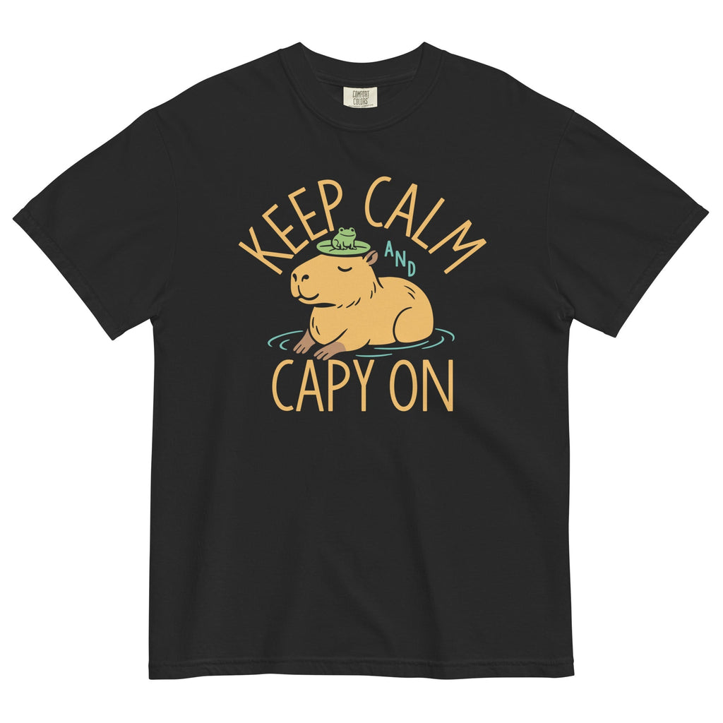 Keep Calm And Capy On Men's Relaxed Fit Tee
