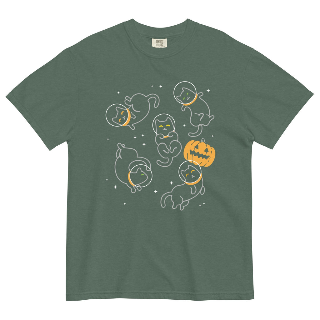 Cat Halloween In Space Men's Relaxed Fit Tee