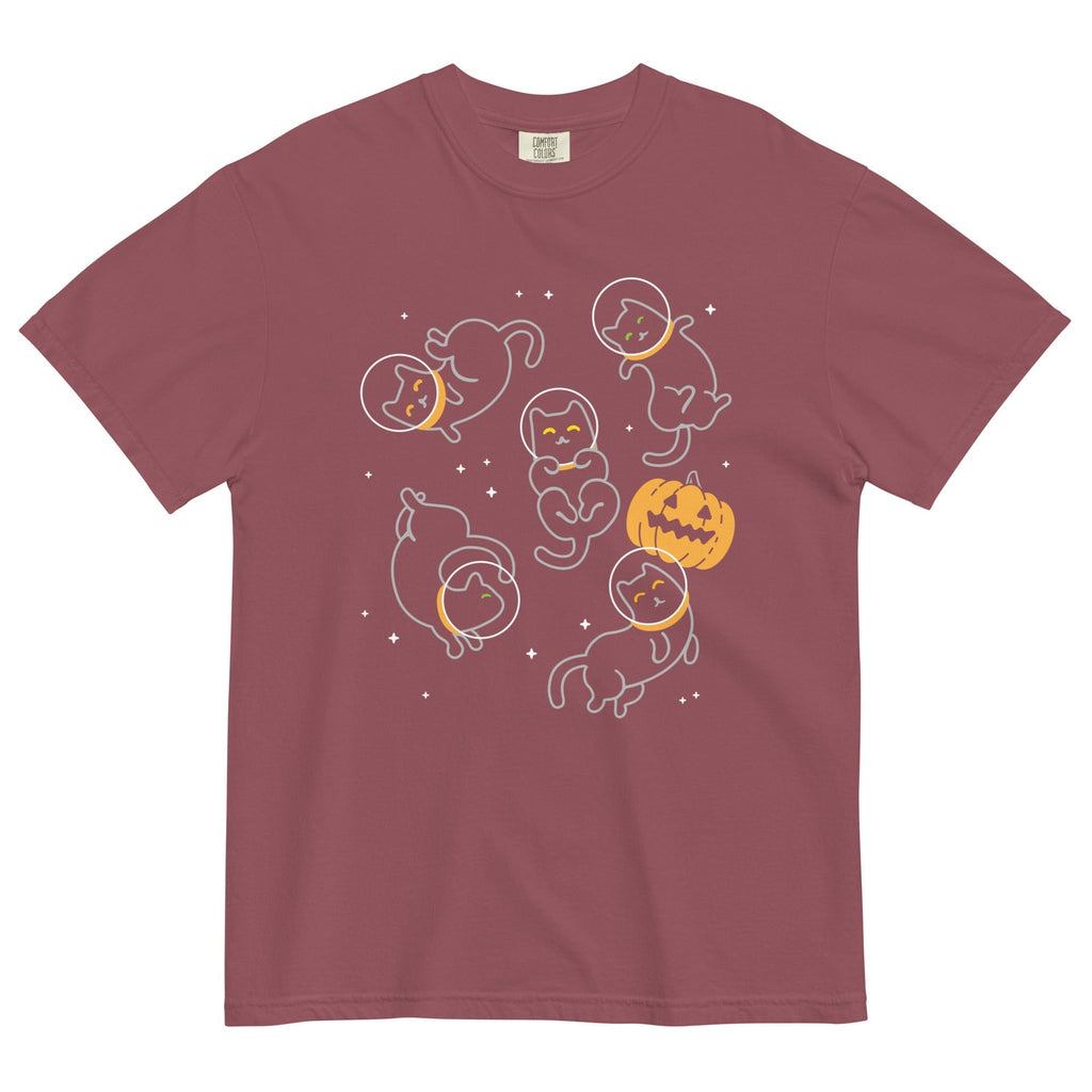 Cat Halloween In Space Men's Relaxed Fit Tee