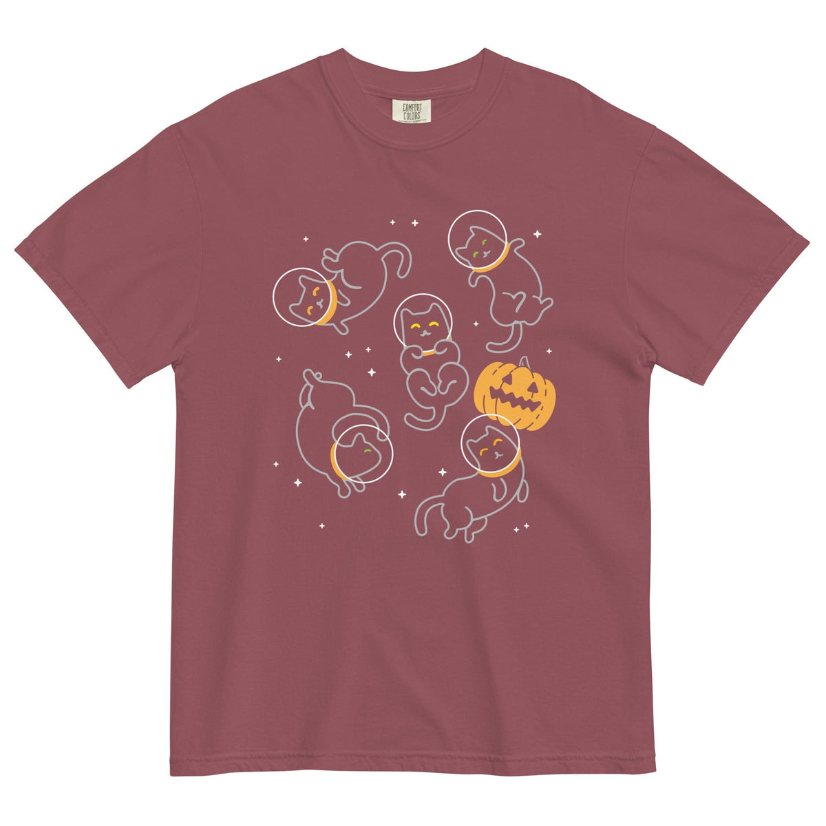 Cat Halloween In Space Men's Relaxed Fit Tee
