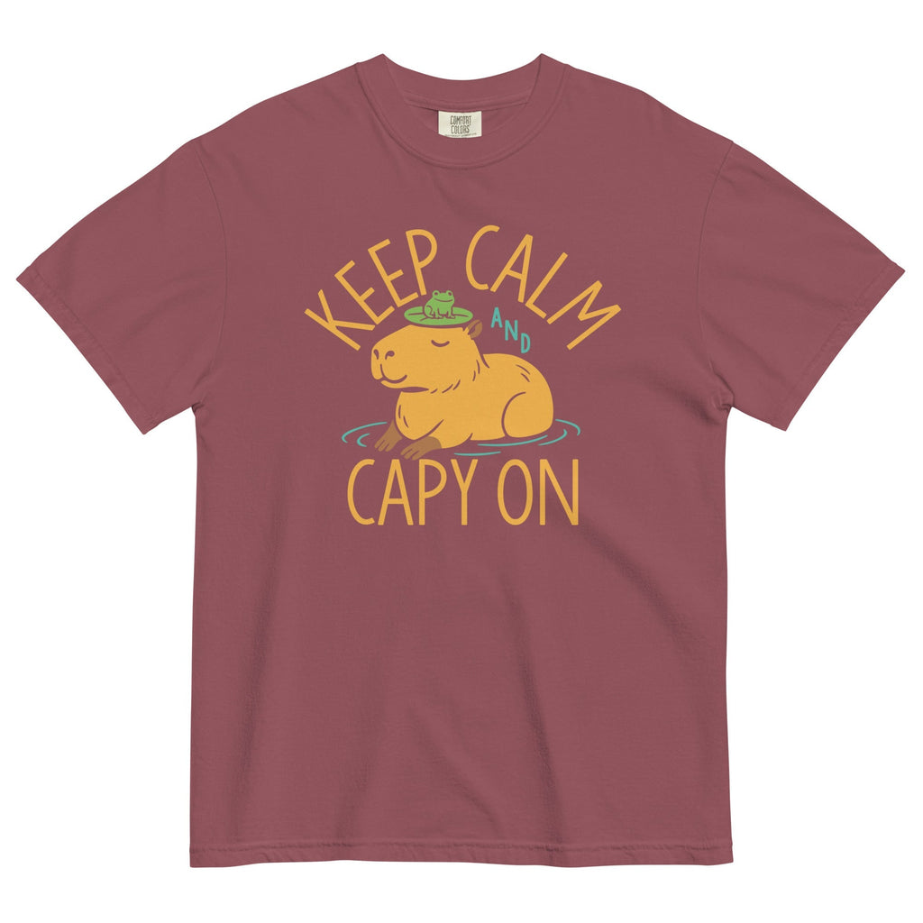Keep Calm And Capy On Men's Relaxed Fit Tee