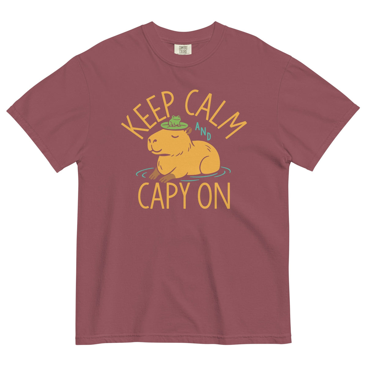 Keep Calm And Capy On Men's Relaxed Fit Tee