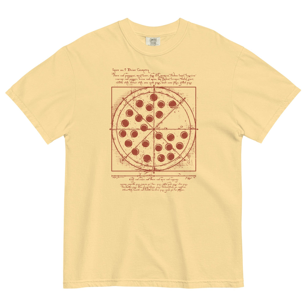 Vitruvian Pizza Men's Relaxed Fit Tee