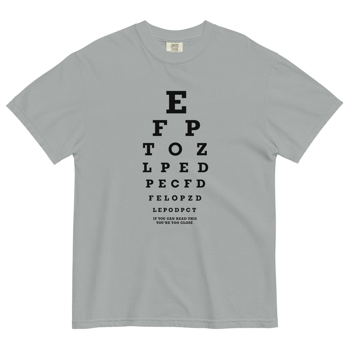 Too Close Eye Chart Men's Relaxed Fit Tee