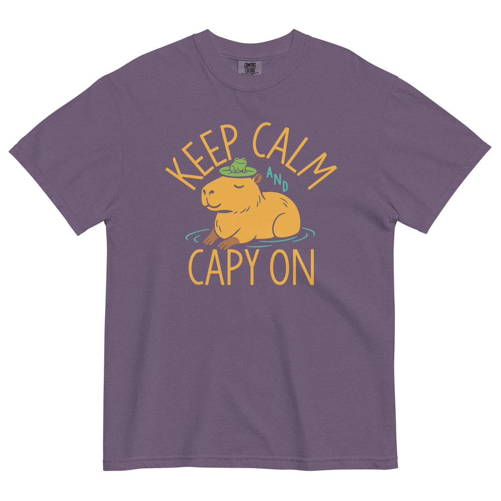 Keep Calm And Capy On Men's Relaxed Fit Tee