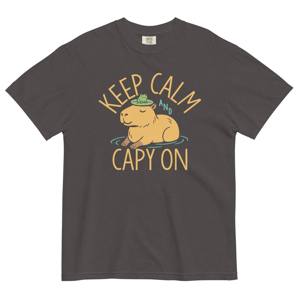 Keep Calm And Capy On Men's Relaxed Fit Tee