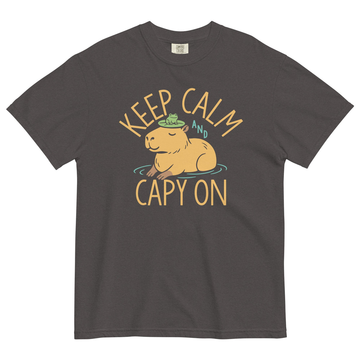 Keep Calm And Capy On Men's Relaxed Fit Tee