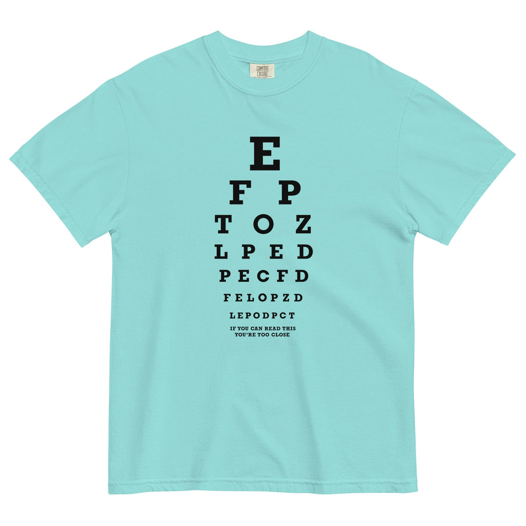 Too Close Eye Chart Men's Relaxed Fit Tee