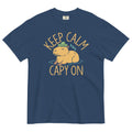 Keep Calm And Capy On Men's Relaxed Fit Tee