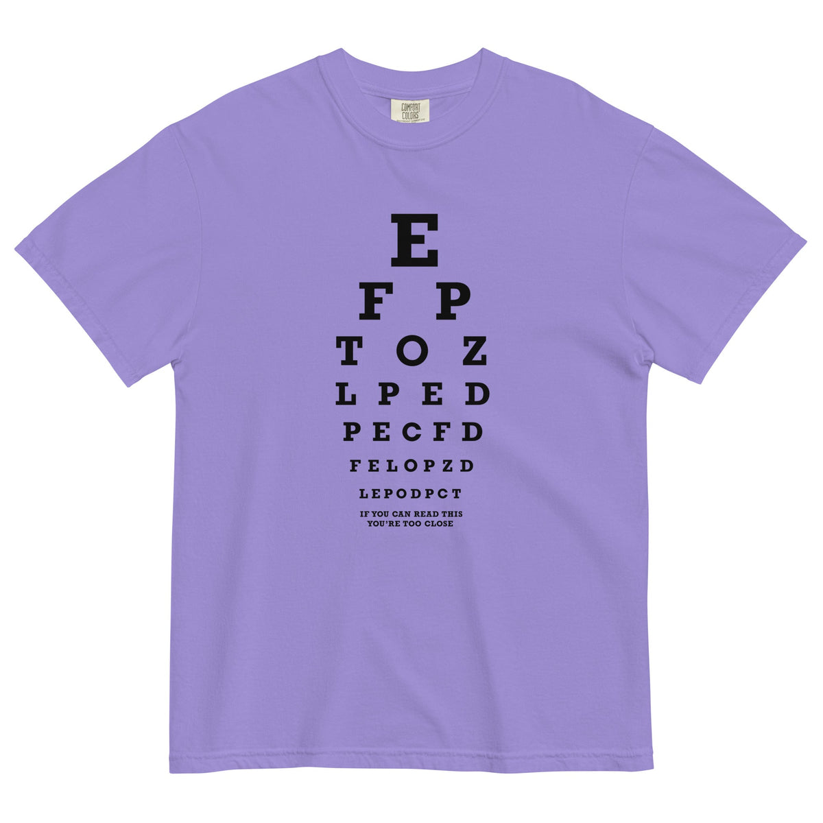 Too Close Eye Chart Men's Relaxed Fit Tee