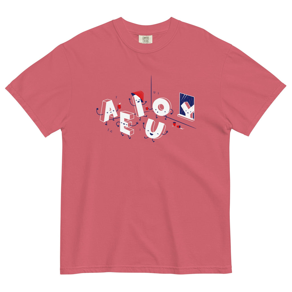 Vowel Party Time Men's Relaxed Fit Tee