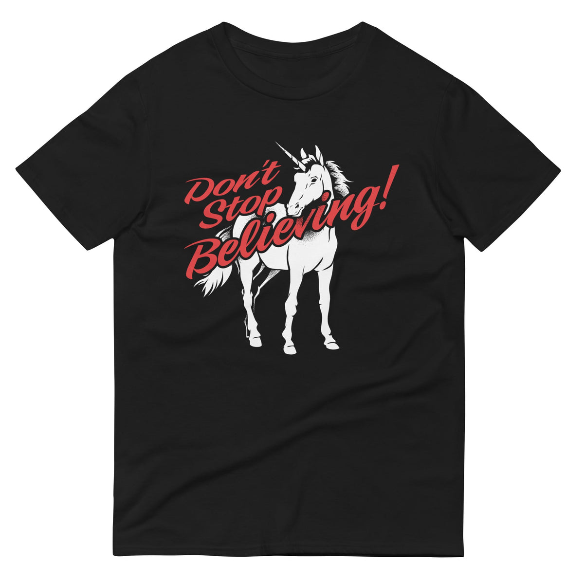 Don't Stop Believing Unicorn Men's Signature Tee