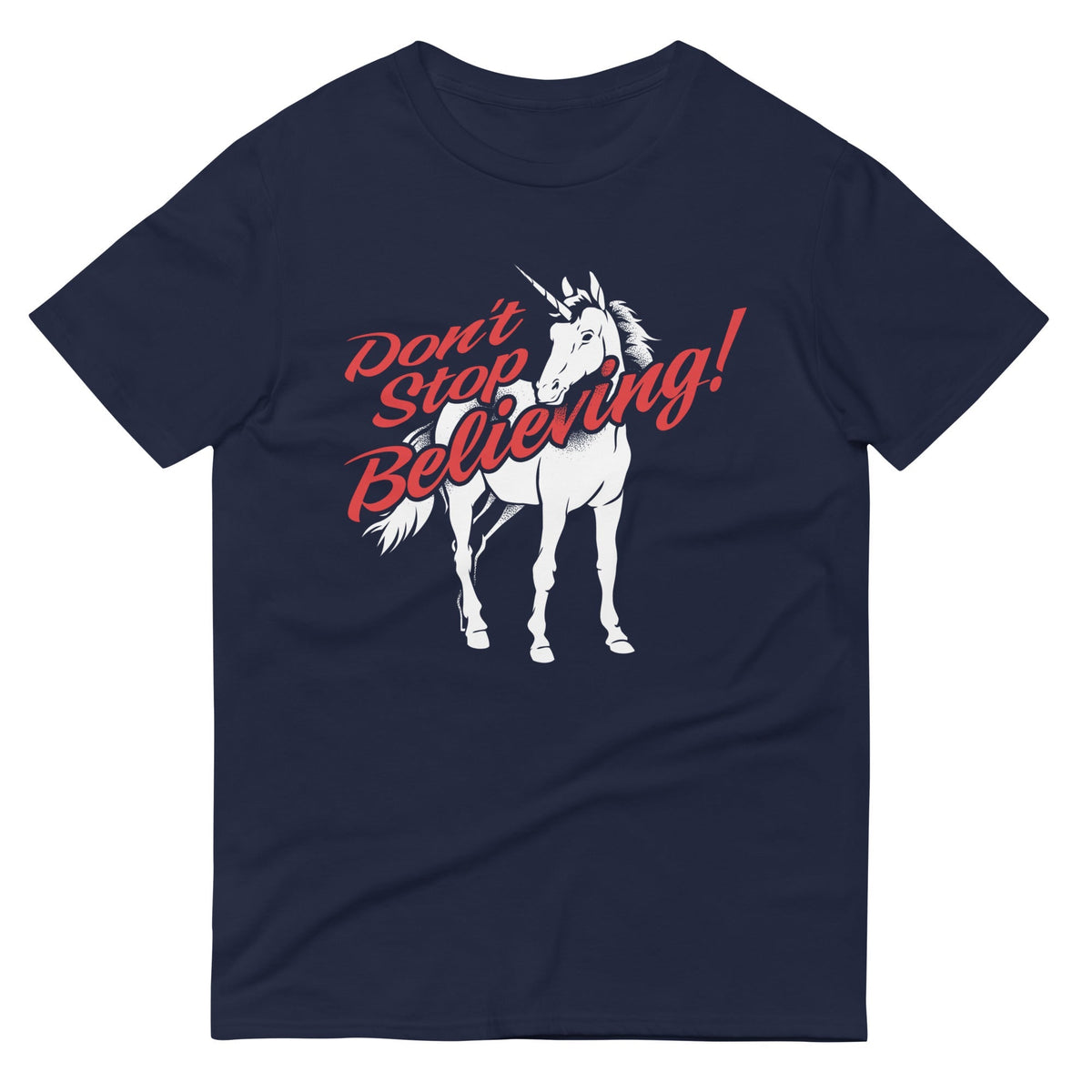 Don't Stop Believing Unicorn Men's Signature Tee