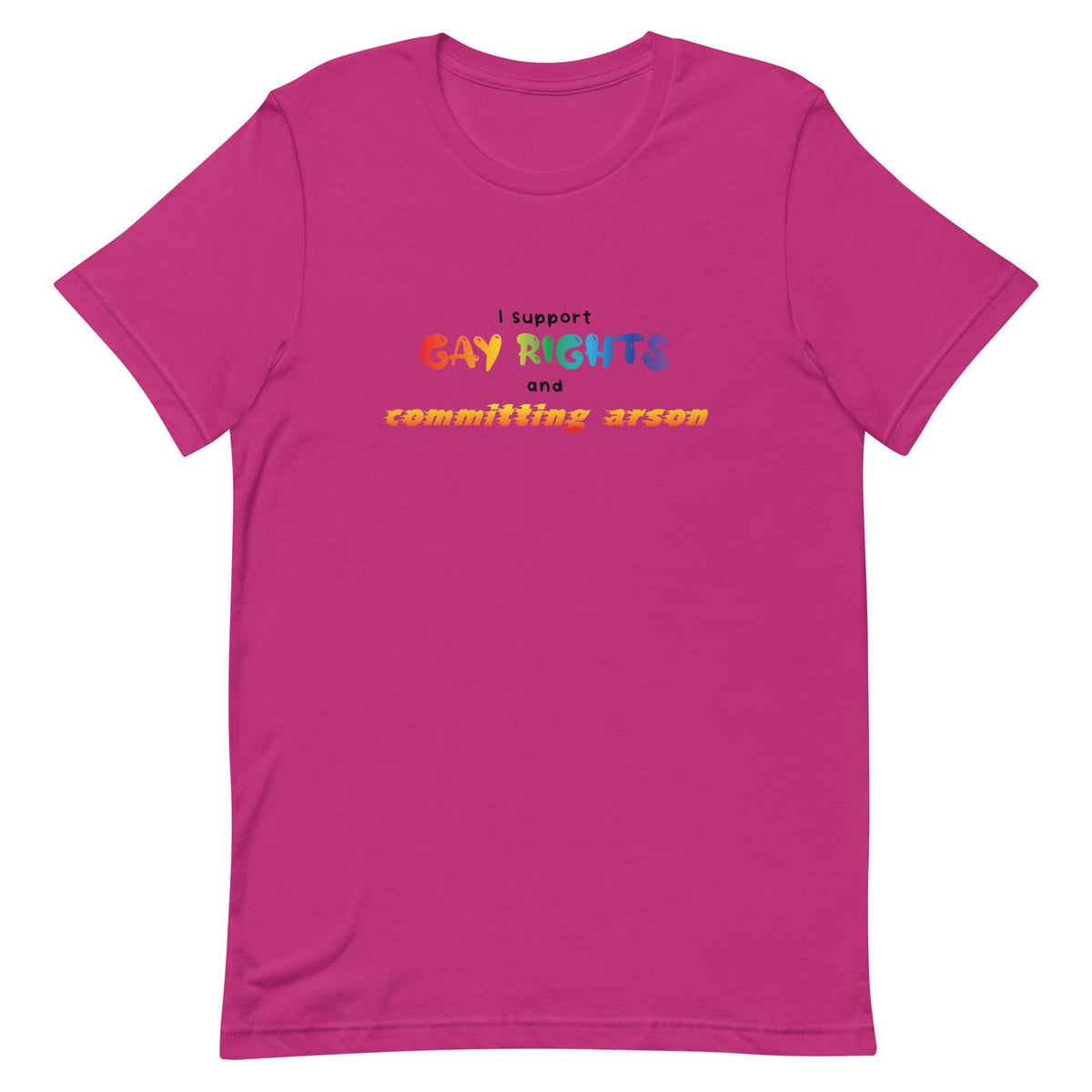 Gay Rights and Committing Arson Unisex
