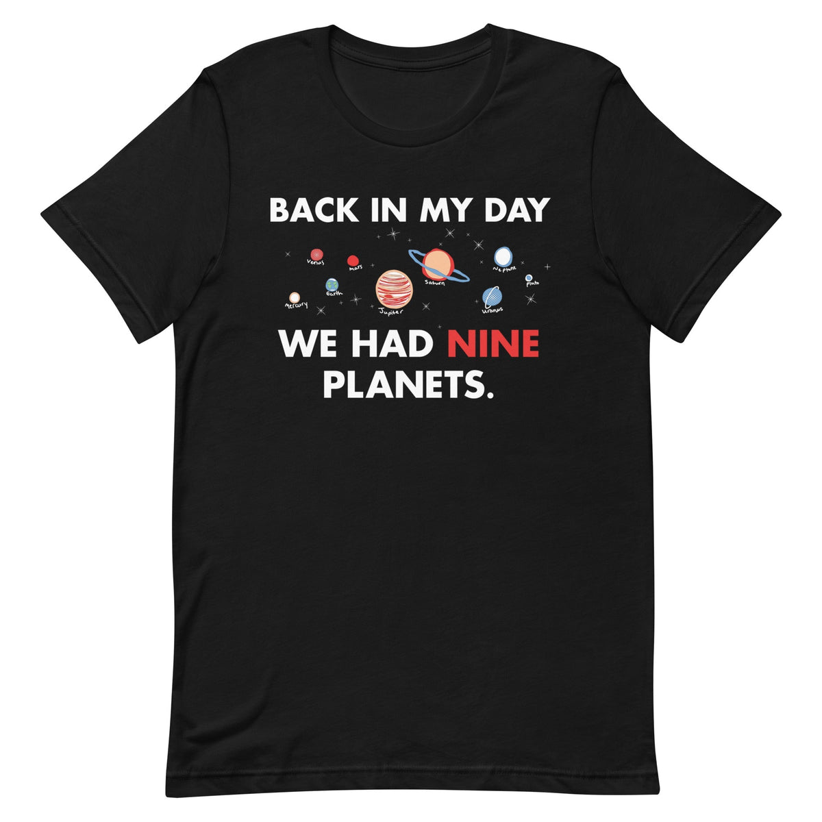 Back In My Day We Had Nine Planets Men's Signature Tee