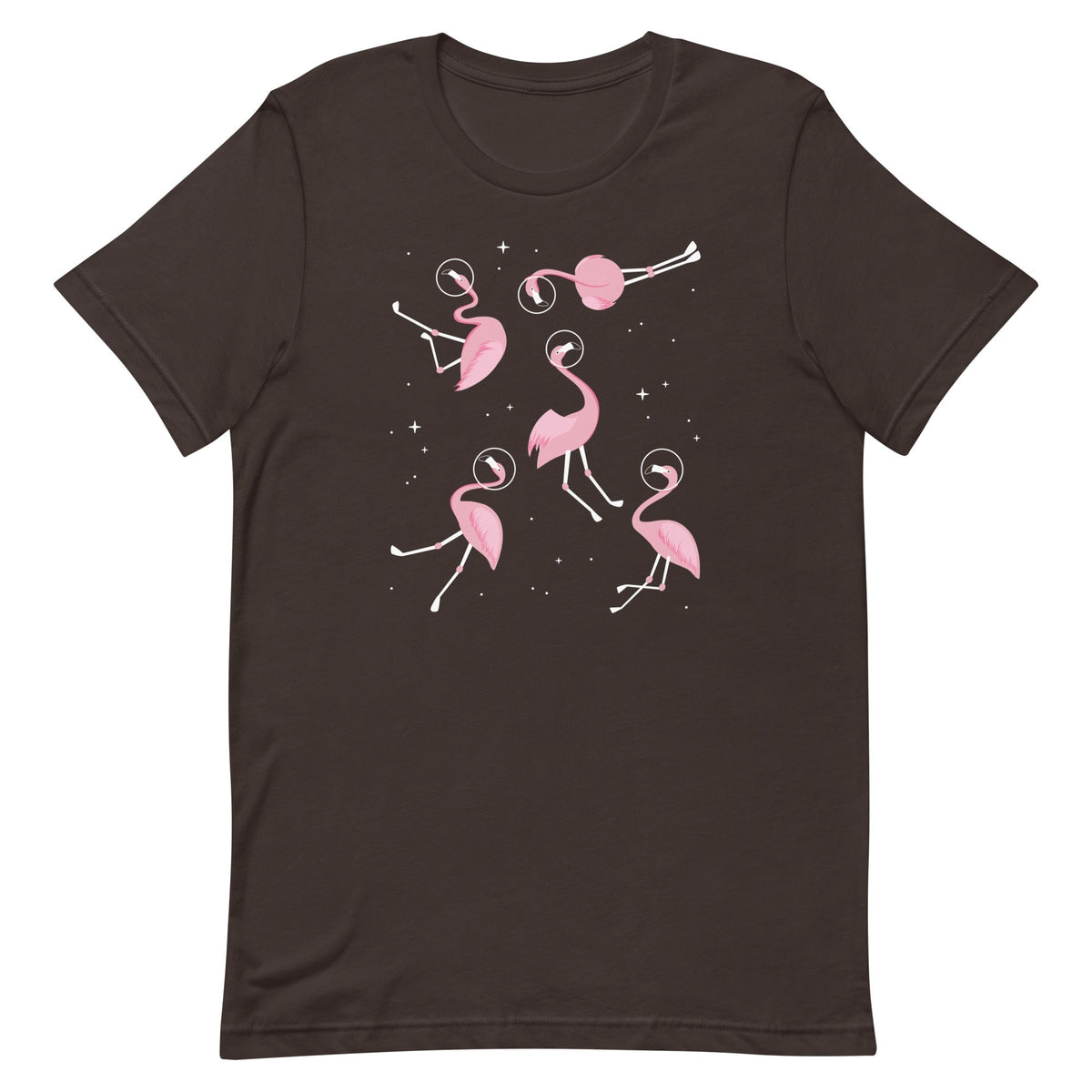 Flamingos In Space Men's Signature Tee