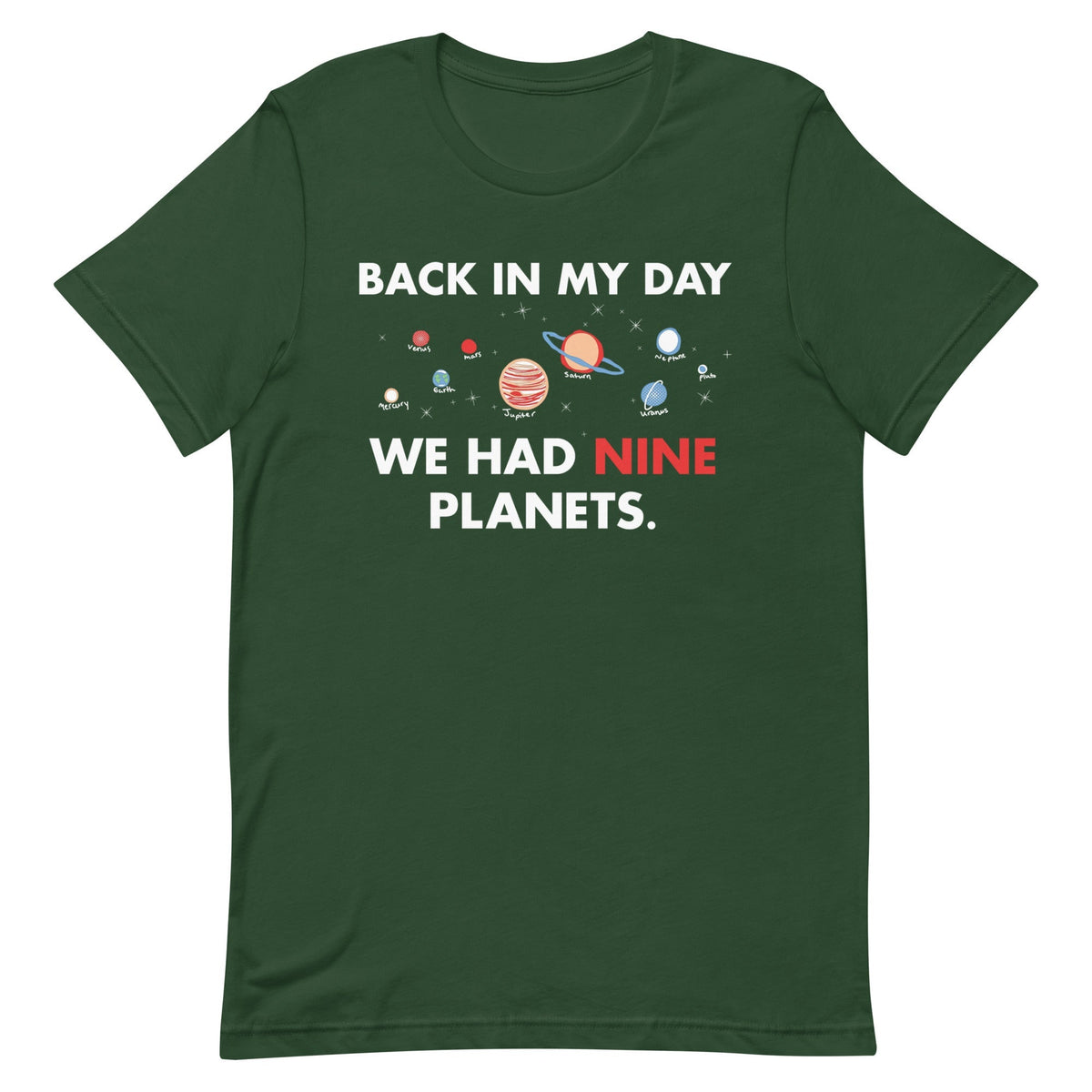 Back In My Day We Had Nine Planets Men's Signature Tee