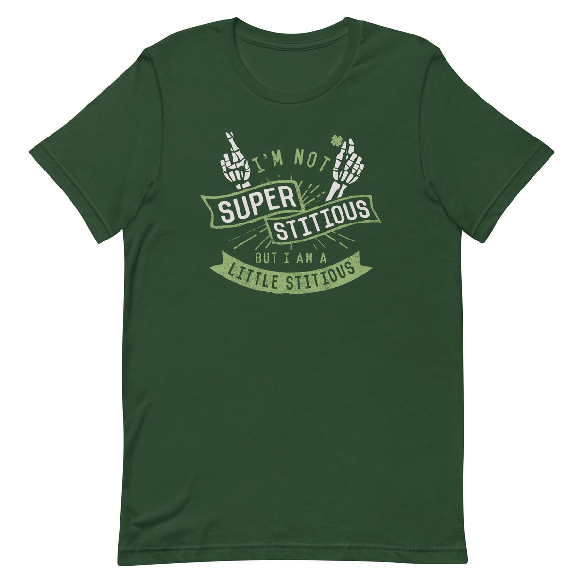 I'm Not Superstitious, But I Am A Little Stitious Men's Signature Tee