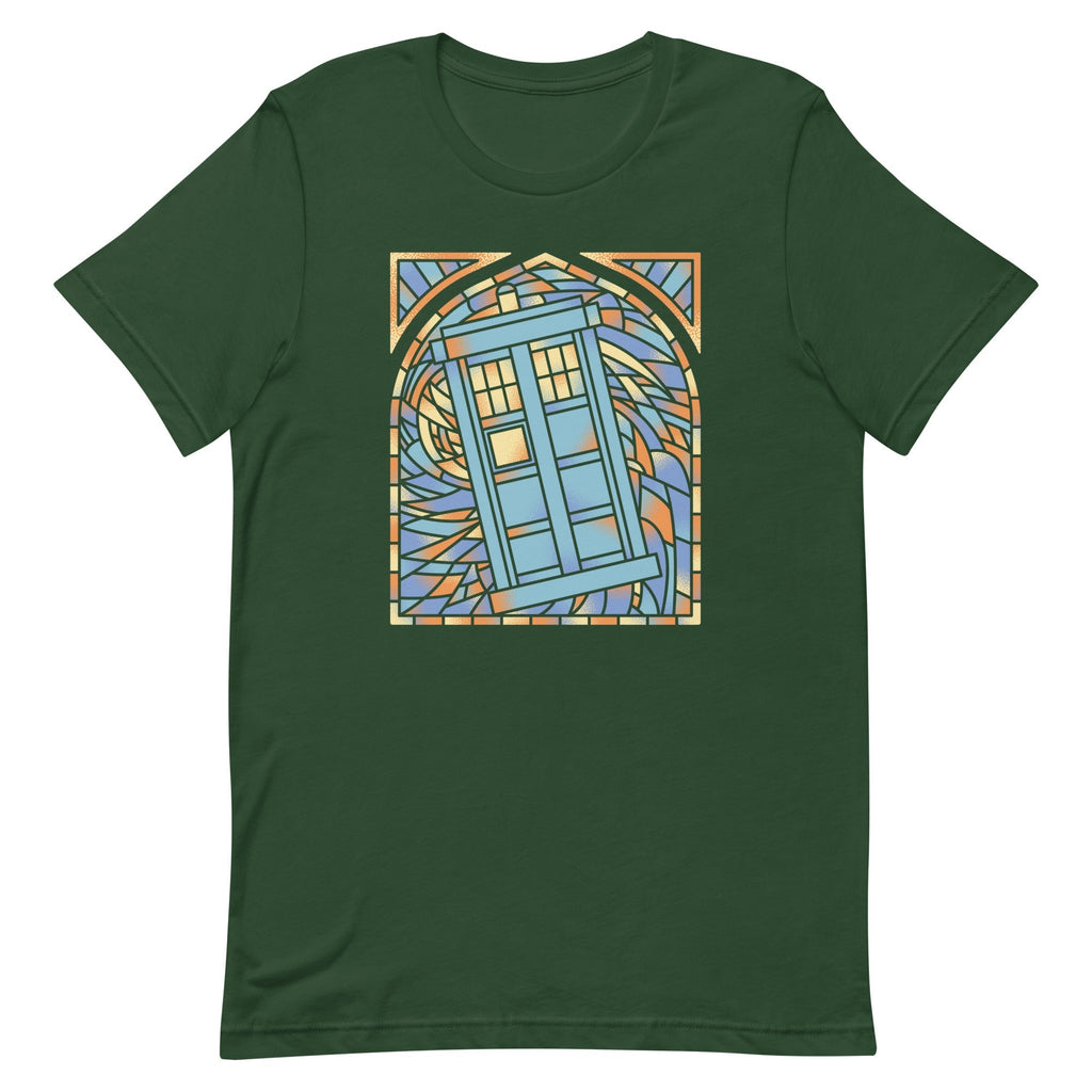 Stained Glass Police Box Men's Signature Tee