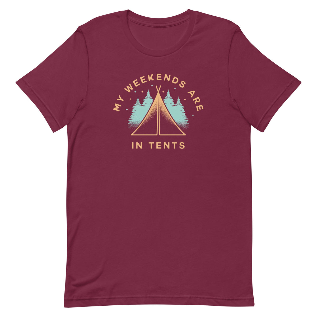 My Weekends Are In Tents Men's Signature Tee