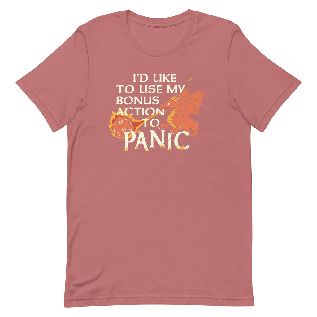 I'd Like To Use My Bonus Action To Panic Men's Signature Tee