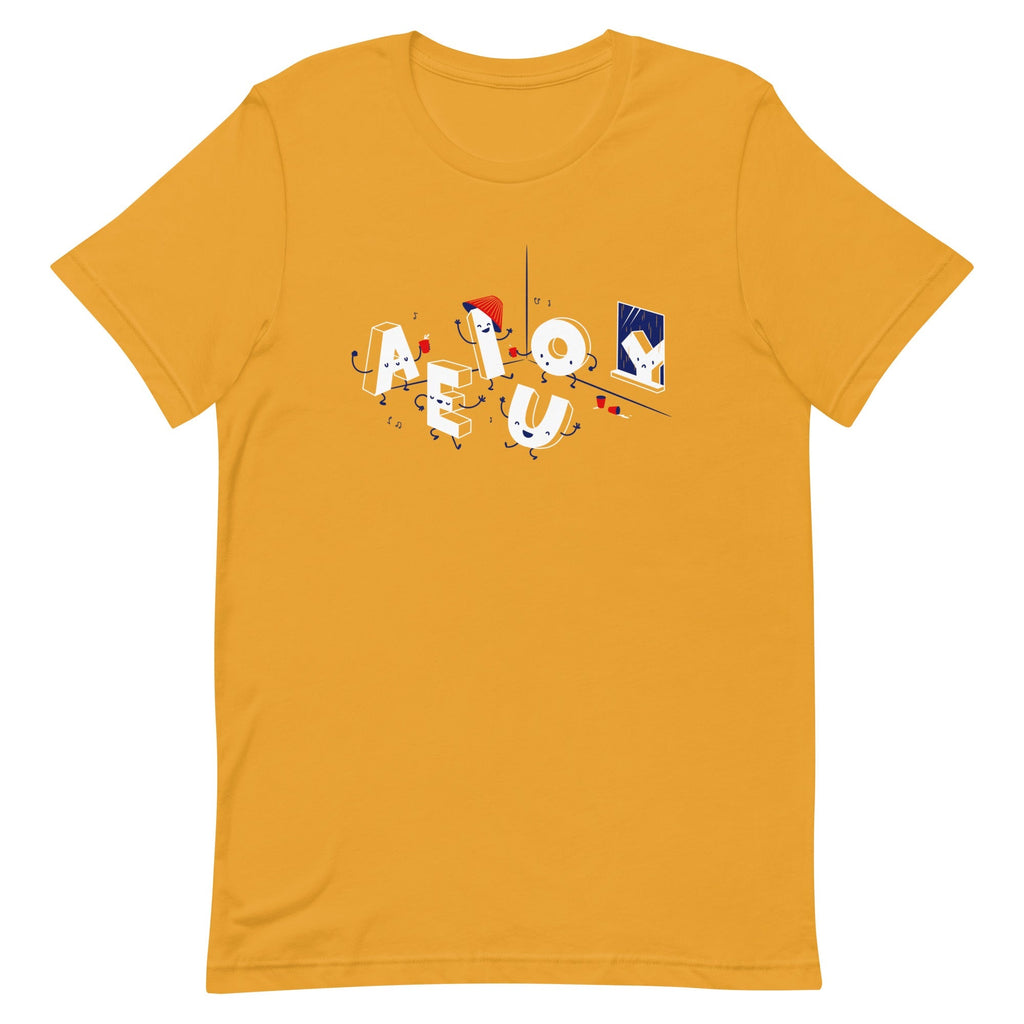Vowel Party Time Men's Signature Tee