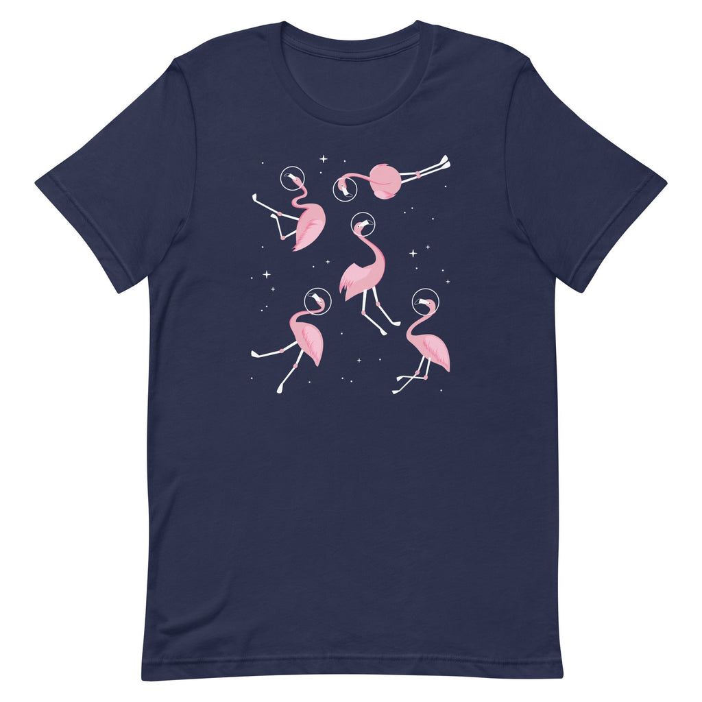 Flamingos In Space Men's Signature Tee