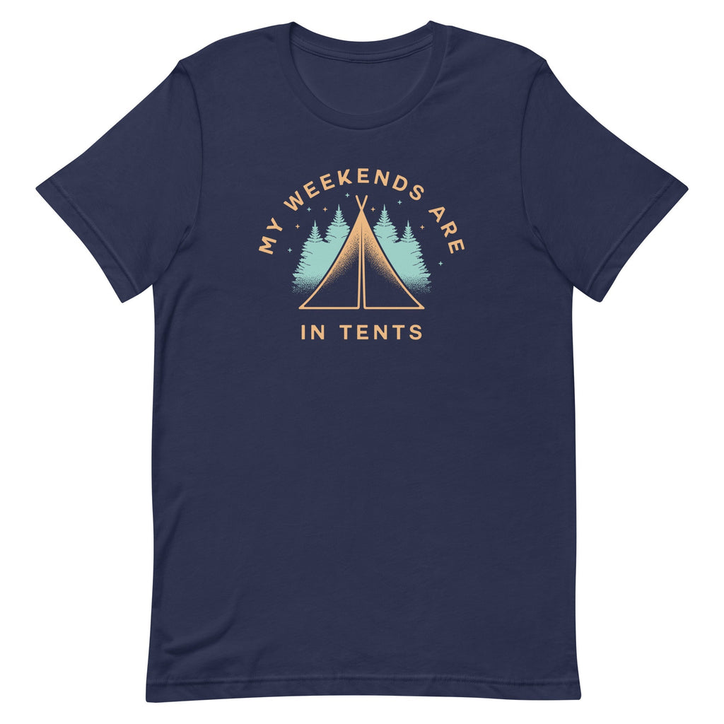 My Weekends Are In Tents Men's Signature Tee