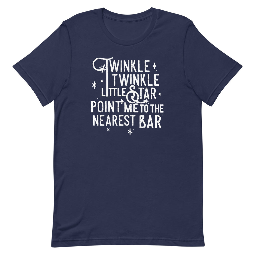 Point Me To The Nearest Bar Men's Signature Tee