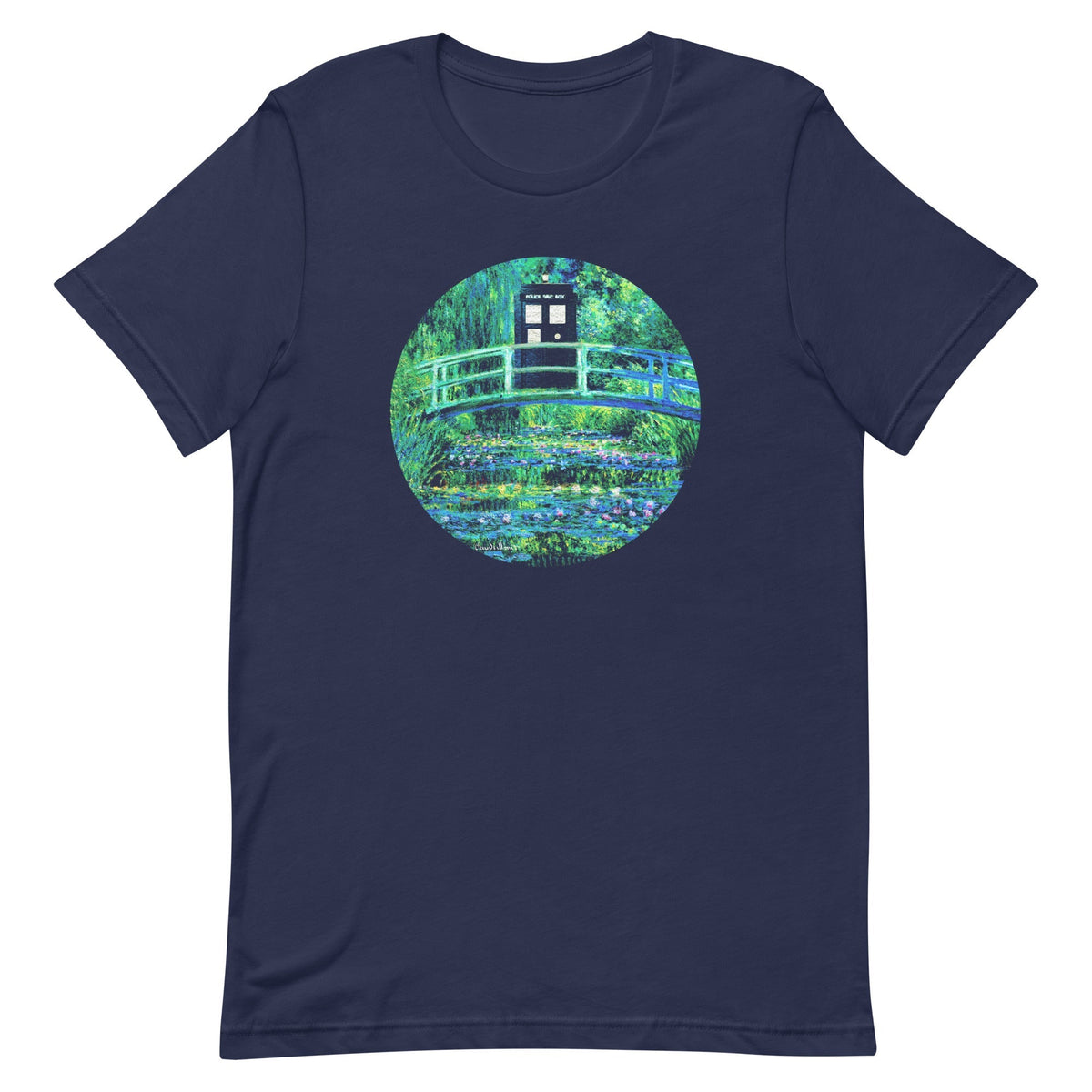 Water Lilies Police Box Men's Signature Tee