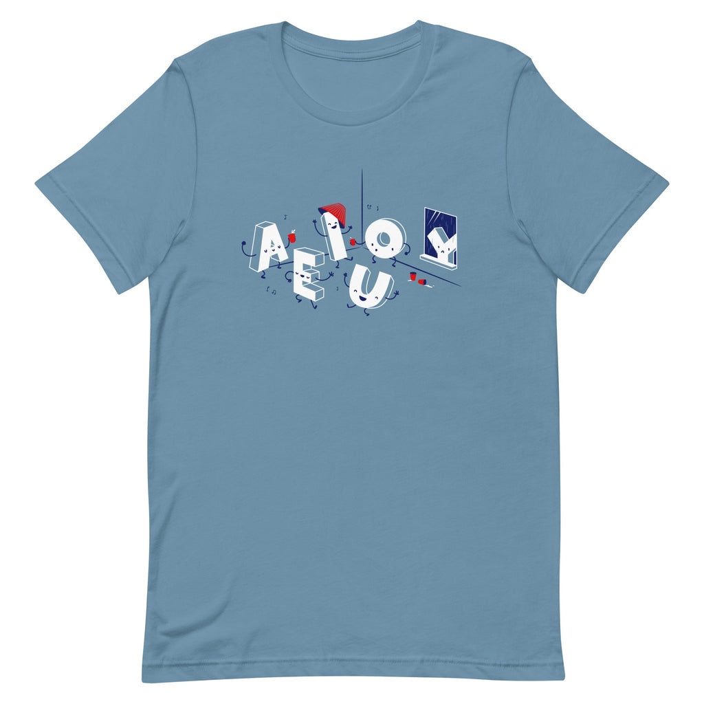 Vowel Party Time Men's Signature Tee