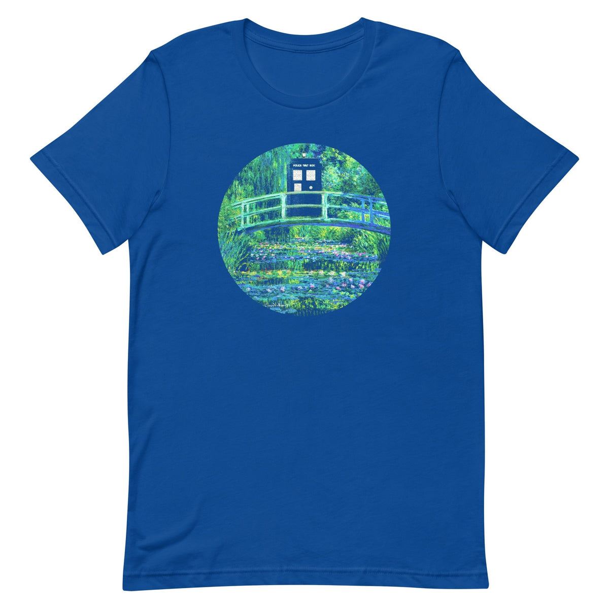 Water Lilies Police Box Men's Signature Tee