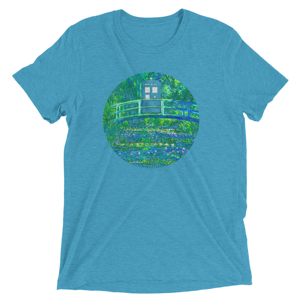 Water Lilies Police Box Men's Tri-Blend Tee