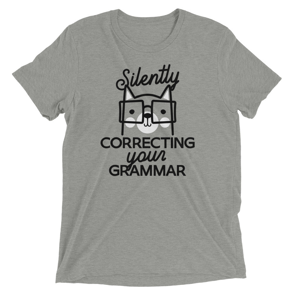 Silently Correcting Your Grammar Men's Tri-Blend Tee