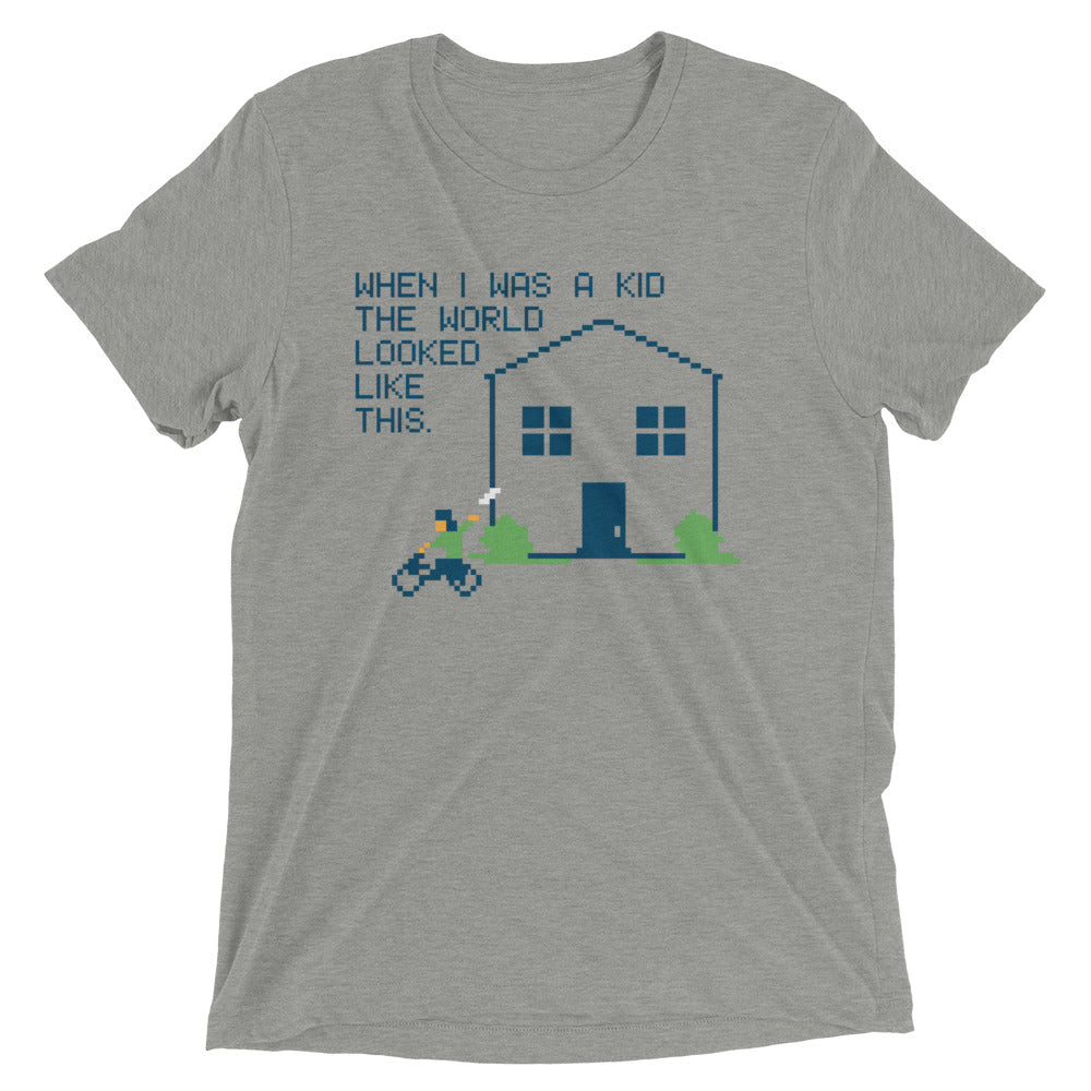 When I Was A Kid The World Men's Tri-Blend Tee
