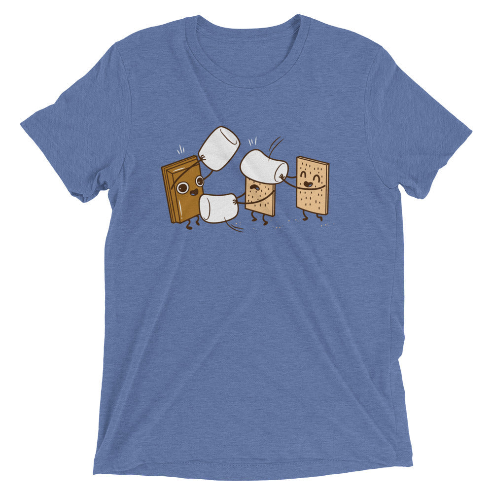 How S'mores Are Made Men's Tri-Blend Tee
