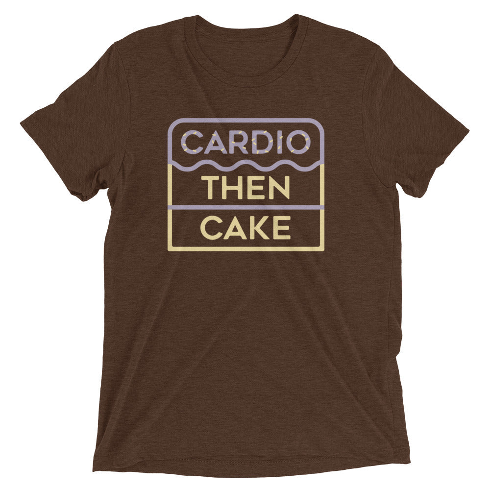 Cardio Then Cake Men's Tri-Blend Tee