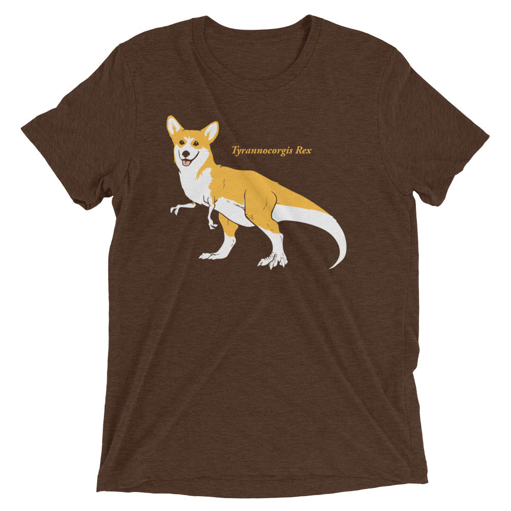 Tyrannocorgis Rex Men's Tri-Blend Tee