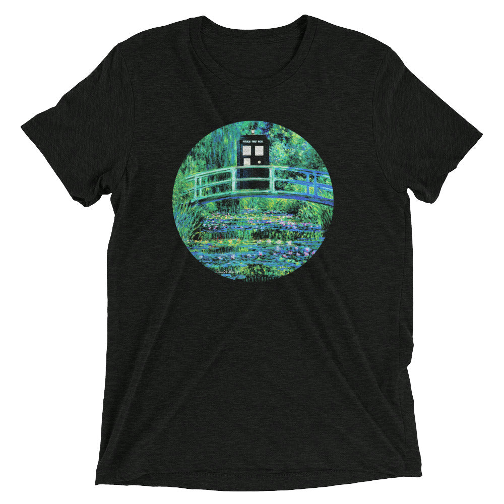 Water Lilies Police Box Men's Tri-Blend Tee