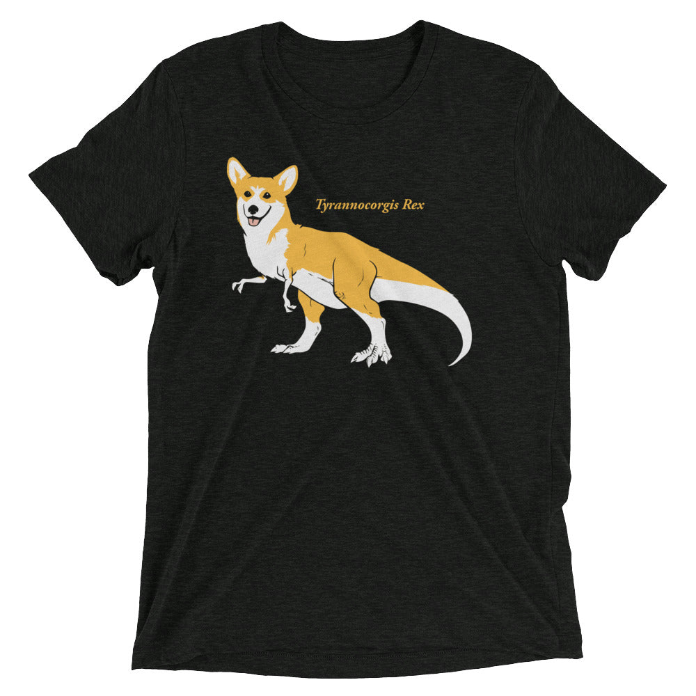 Tyrannocorgis Rex Men's Tri-Blend Tee